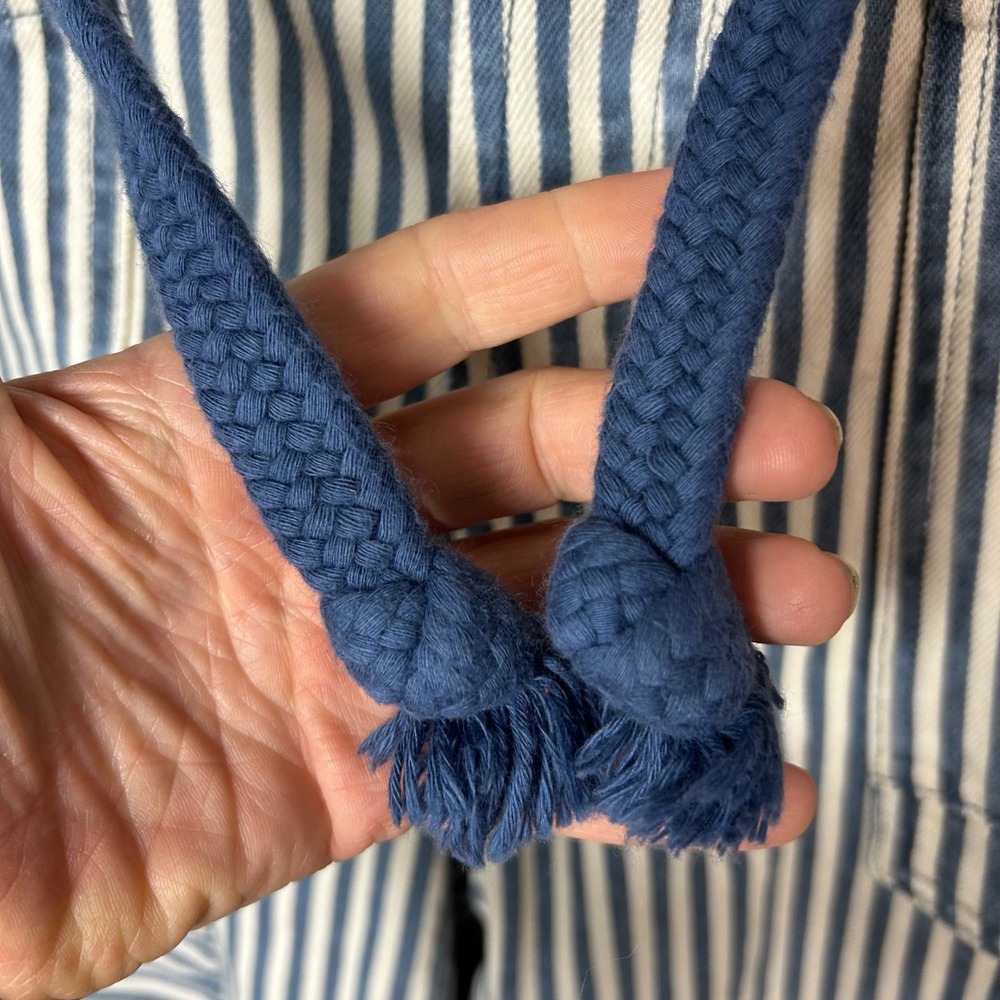 Free People We The Free Barrel Pants 29 Stripe Cargo Baggy Patchwork Painter - Picture 9 of 11